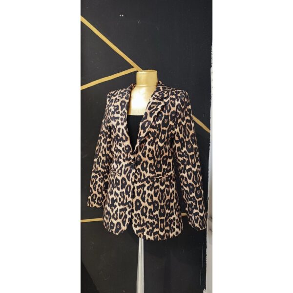 Blazer leopar desenli ceket